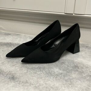 Zara Block Heel | Black High Gloss Heel
